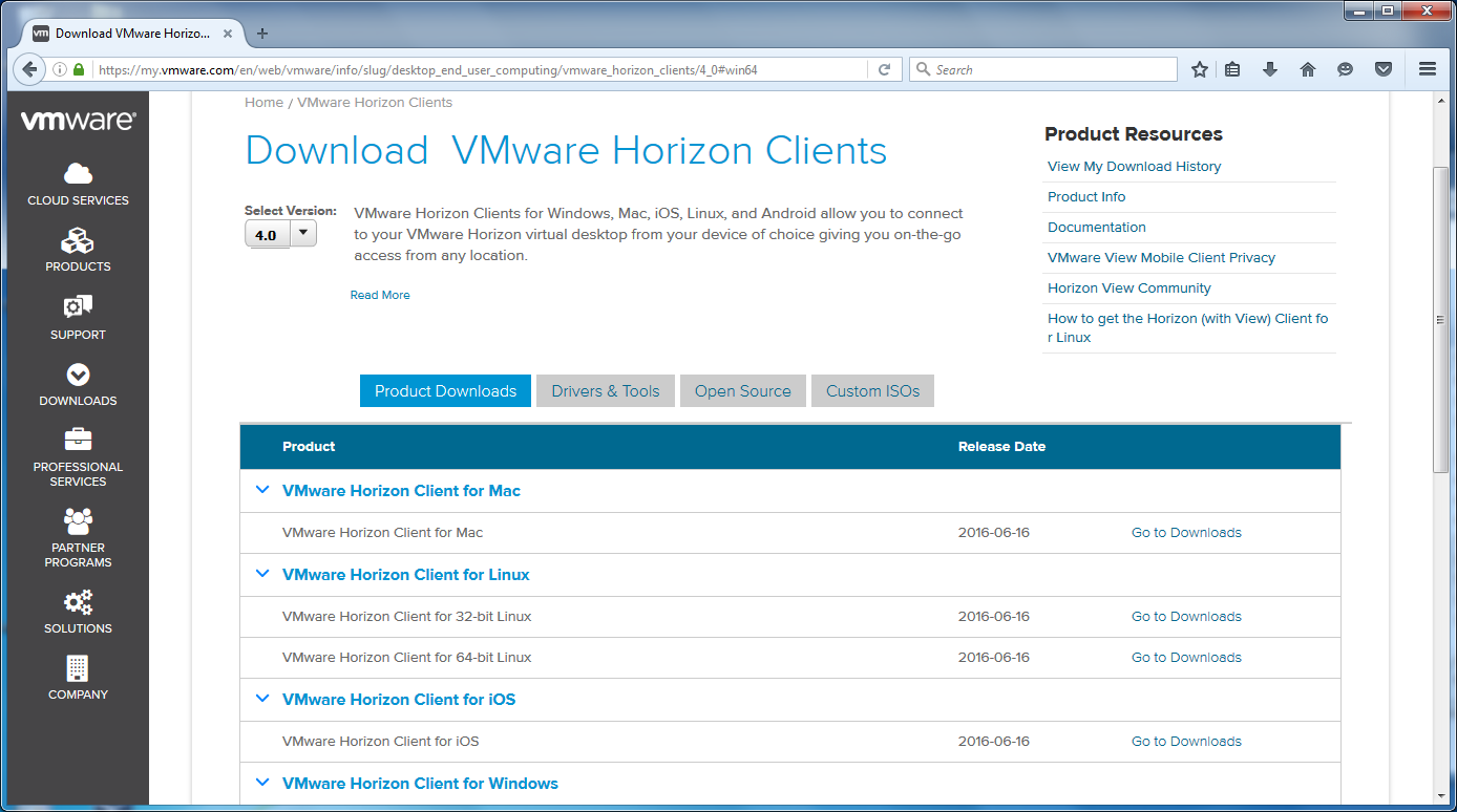 download vmware horizon