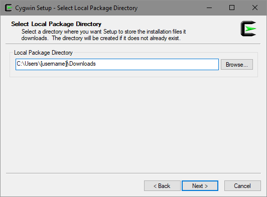 Select Package Directory