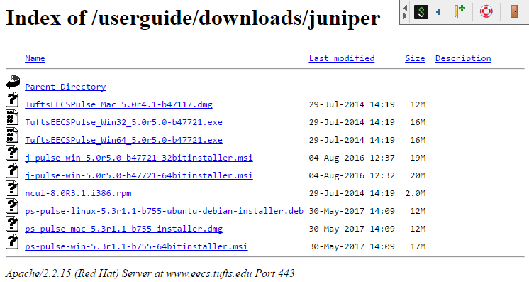 VPN Webpage Client Downloads