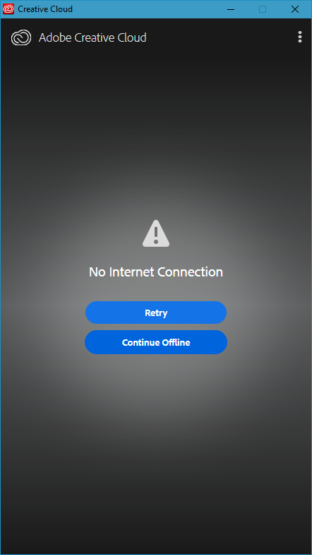 App Screen No Internet Connection